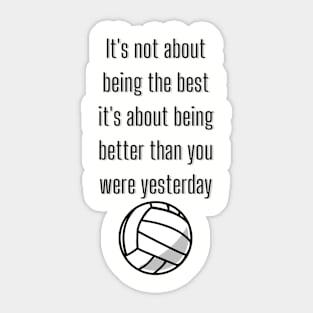 Better Yourself (Volleyball Player) Sticker